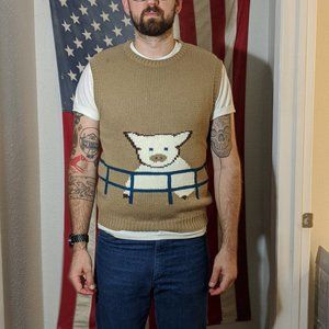 Vintage Little Piggy Sweater Vest Medium